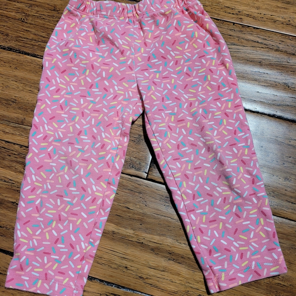 5/$20 pink sprinkles design pants 24m
